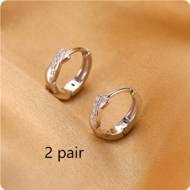 New Trendy Temperament Interwoven Earrings Female Fashion Personality Hemp Rope Earclip Earrings