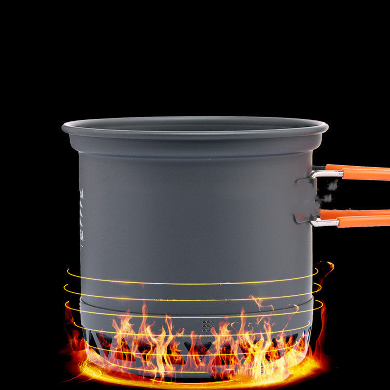 Widesea Camping Cookware Outdoor Cooking Set Heat Cooker Travel Tableware Tourist Kitchen Pot Utensil Equipment