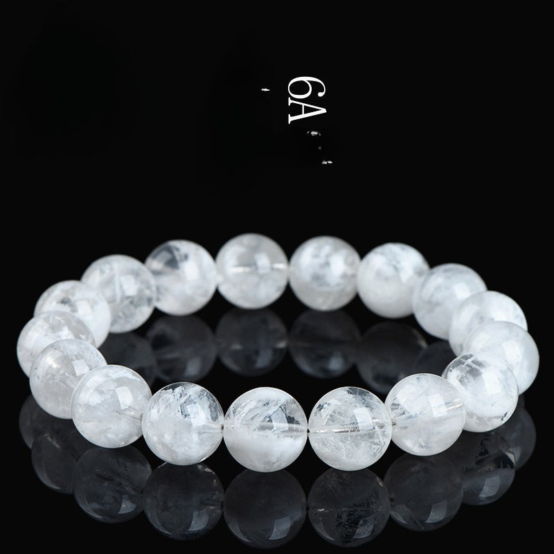 Natural Blizzard Snowflake Round Beads Women's Bracelet