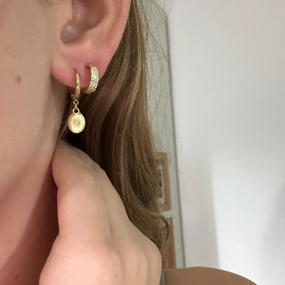 Summer All-match Ear Button Non-fading High-grade Earrings