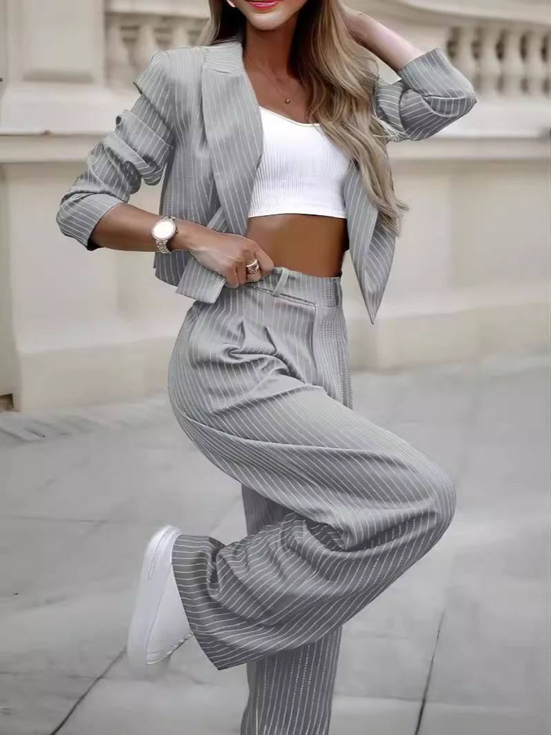 Women's Spring Fashion Striped Suits