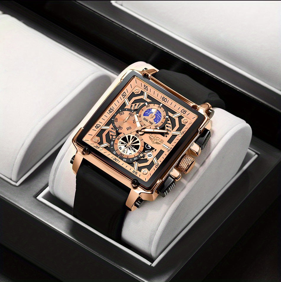 LIGE Fashion Chronograph Watches Sports Wristwatch Men's Accessories, Ideal Choice For Gifts