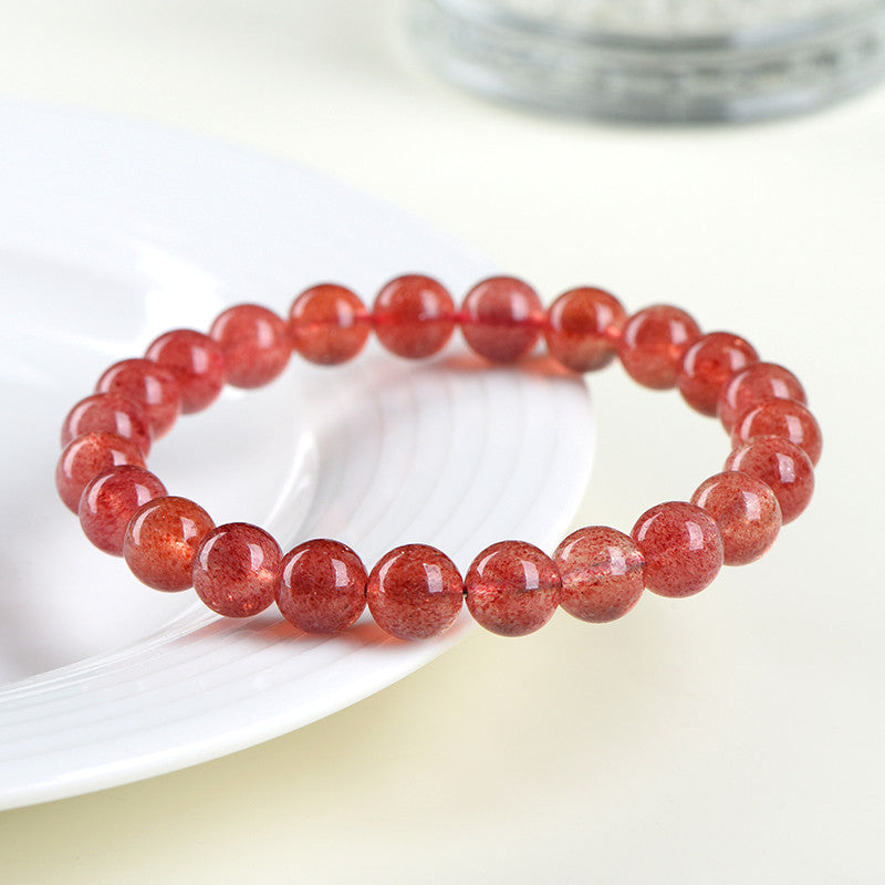 Natural Pigeon Blood Red Ice Strawberry Quartz Bracelet