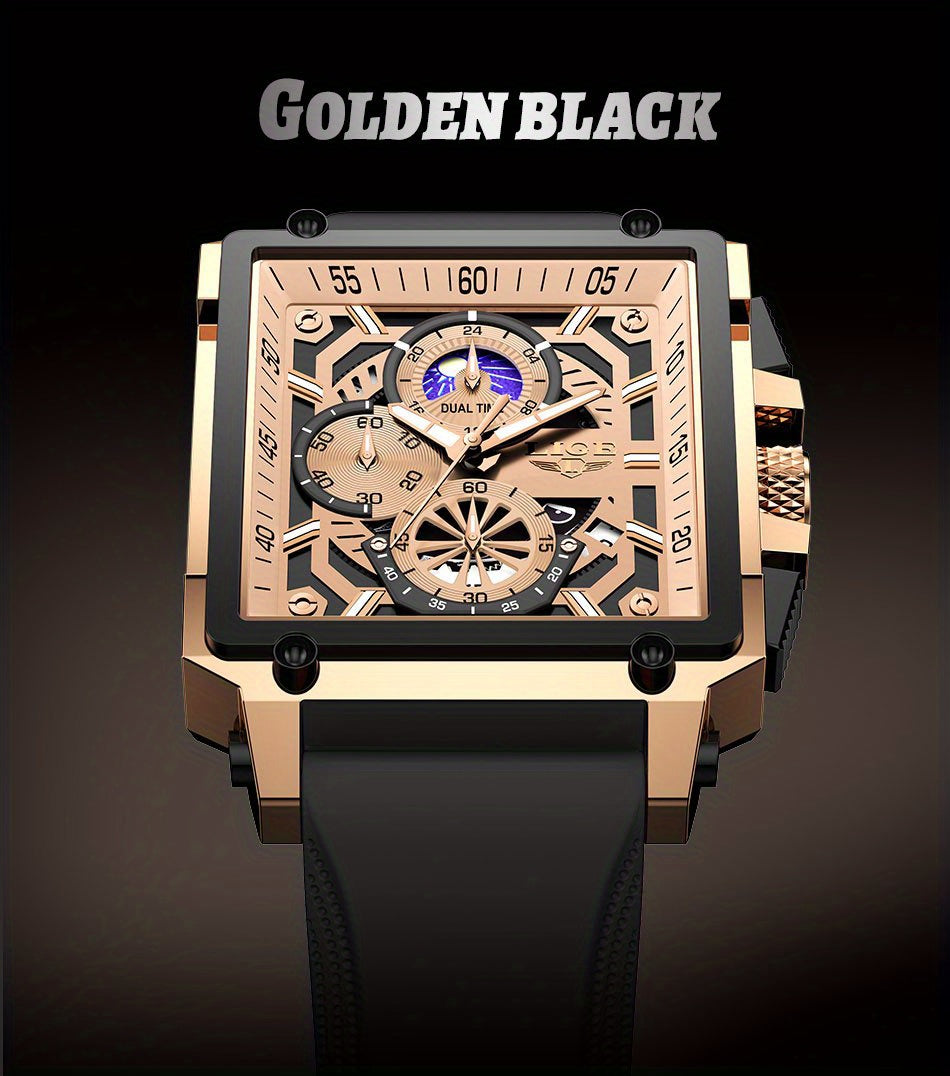 LIGE Fashion Chronograph Watches Sports Wristwatch Men's Accessories, Ideal Choice For Gifts