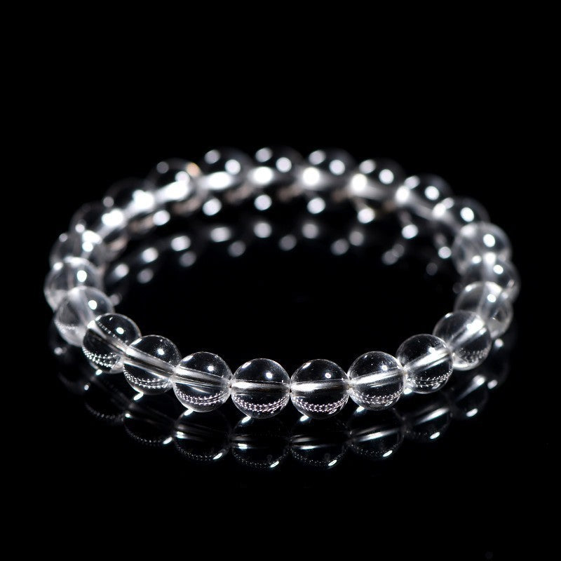 Natural Donghai Old Materials White Water Round Beads Crystal Bracelet