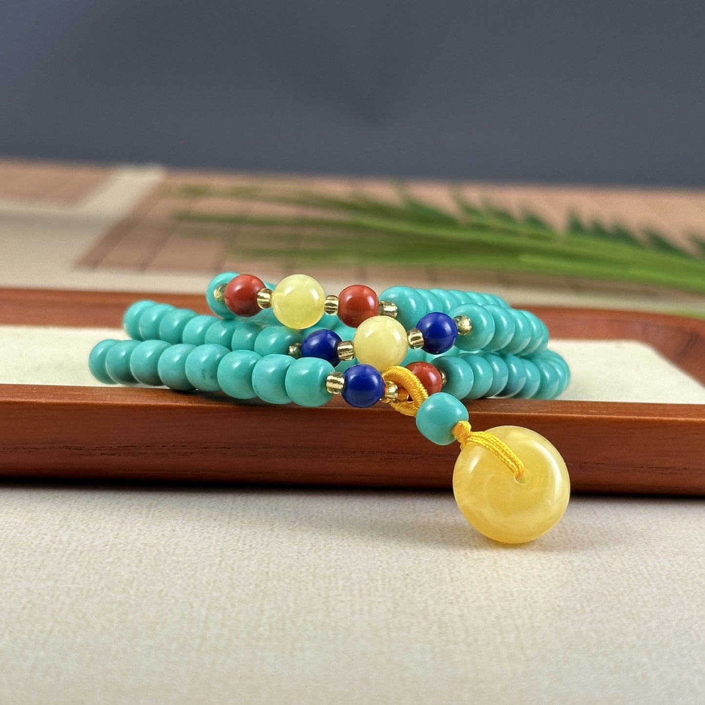 Turquoise Clavicle Lucky Pendant Necklace