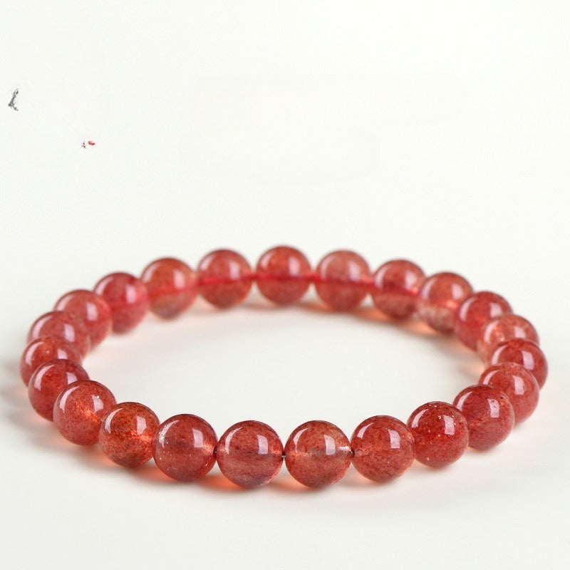 Natural Pigeon Blood Red Ice Strawberry Quartz Bracelet