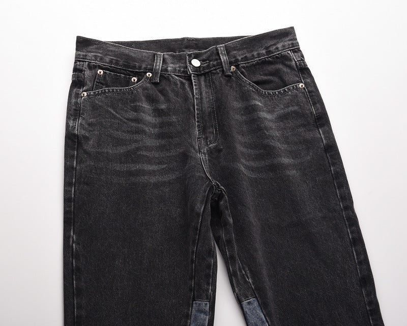 Structural stitching baggy jeans