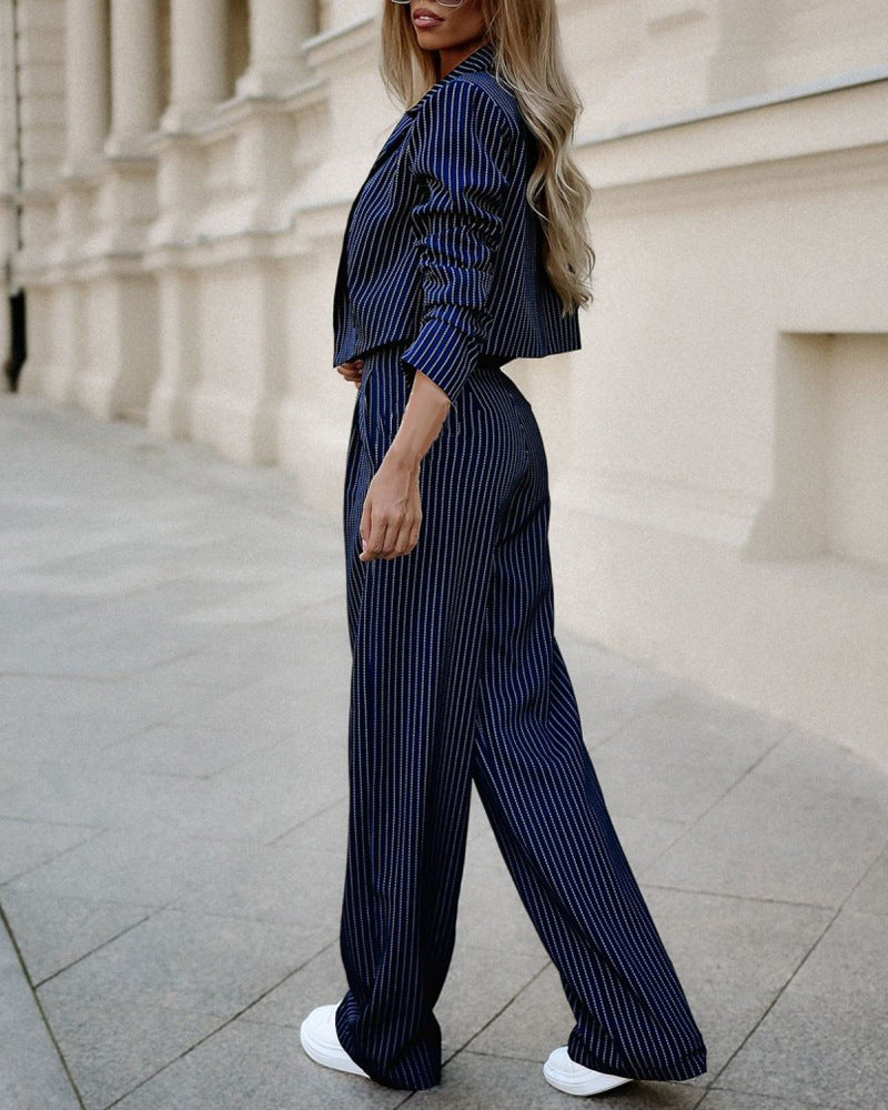 Women's Spring Fashion Striped Suits