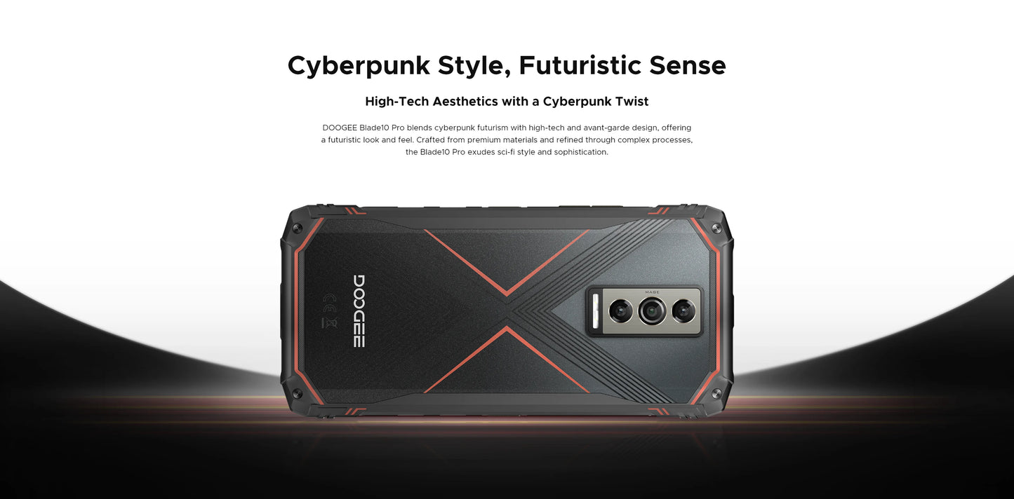 DOOGEE Blade 10 Pro Smartphone 16GB(6+10) 256GB 50MP Camera 6.56'' Display Cellphone 5150mAh NFC Android 14 Mobile Phone