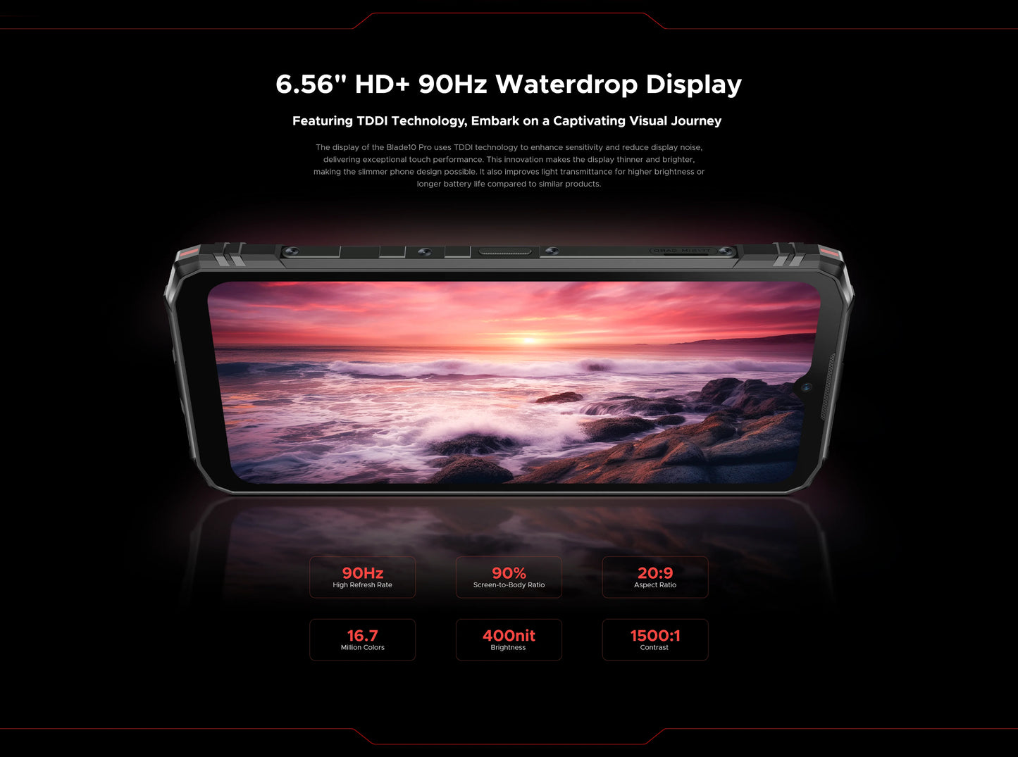 DOOGEE Blade 10 Pro Smartphone 16GB(6+10) 256GB 50MP Camera 6.56'' Display Cellphone 5150mAh NFC Android 14 Mobile Phone