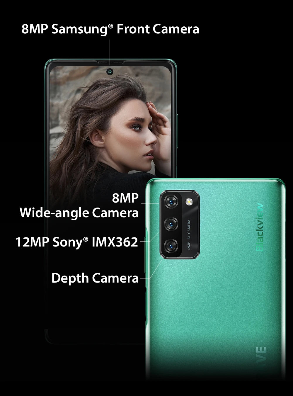 Blackview A100 Helio P70 Android 11 Smartphone 6GB+128GB 6.67" 4680mAh Cellphone NFC Cellura 4G LTE Mobile Phone 18W Fast Charge