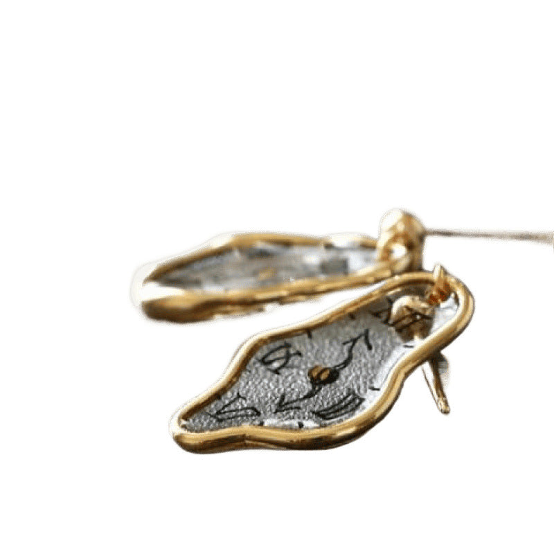 Clock Ornament Personality Simple Handmade Earrings