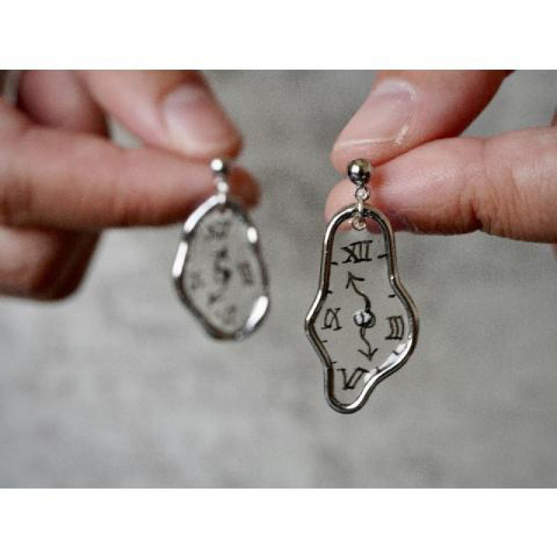 Clock Ornament Personality Simple Handmade Earrings
