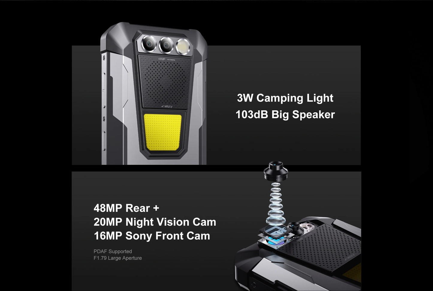 FOSSiBOT-F106PRO Rugged Smartphone, Android 14 Cellphone, 12000mAh, NFC, GPS, Helio G85, Mobile Phone, World Premiere