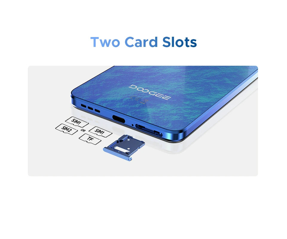 Global Version DOOGEE Note 59 5G 32GB(8+24) 128GB 6.75" 120Hz 6250mAh Large Battery UNISOC T8200 Octa Core Android 15 NFC
