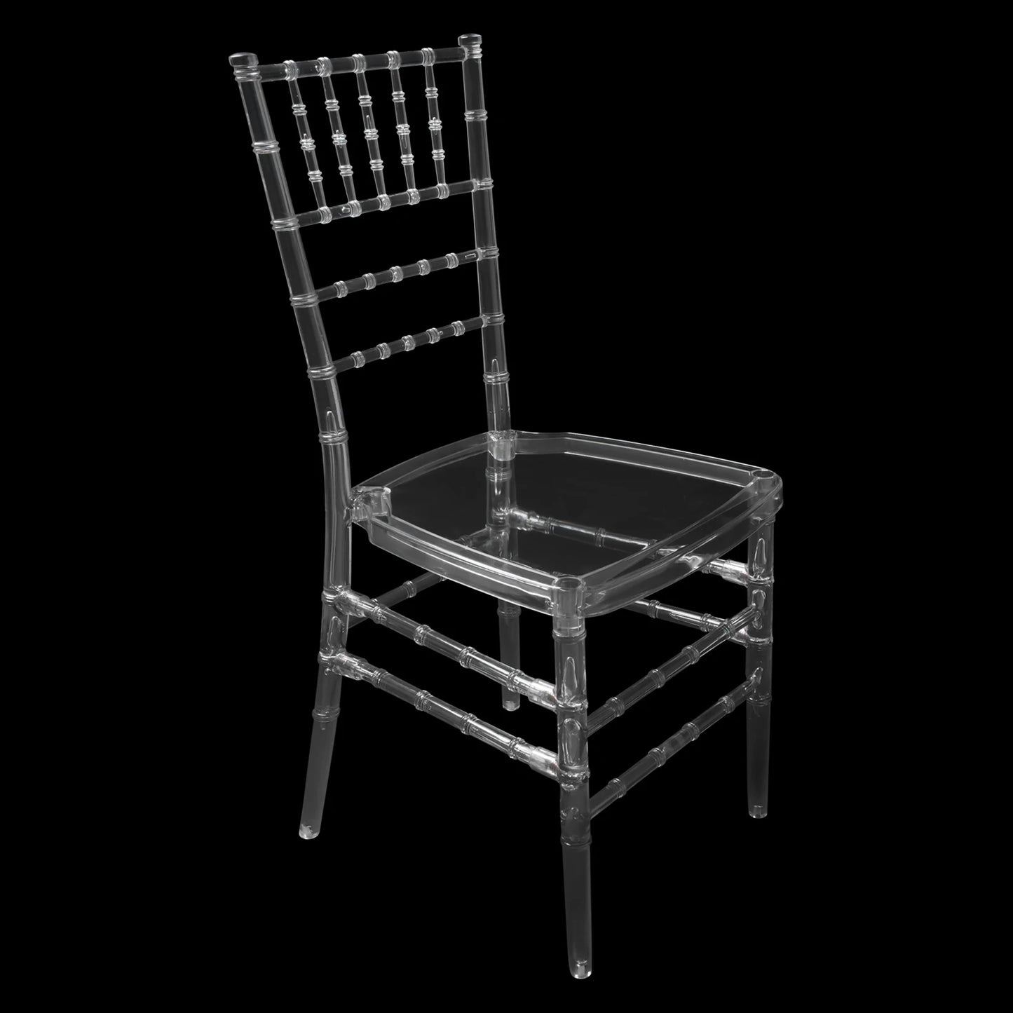 PC Stacking Chairs, 4-piece set Clear Dining Chairs, Elegant Party Event Wedding Chairs 89cm suitable for banquet halls