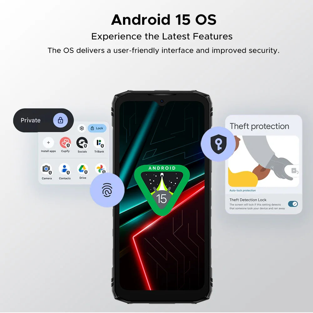 Global Version DOOGEE Blade10 Energy Rugged Phone Ultra-thin Android 15 6150mAh Battery 6.56'' Screen Widevine L1 Smartphone