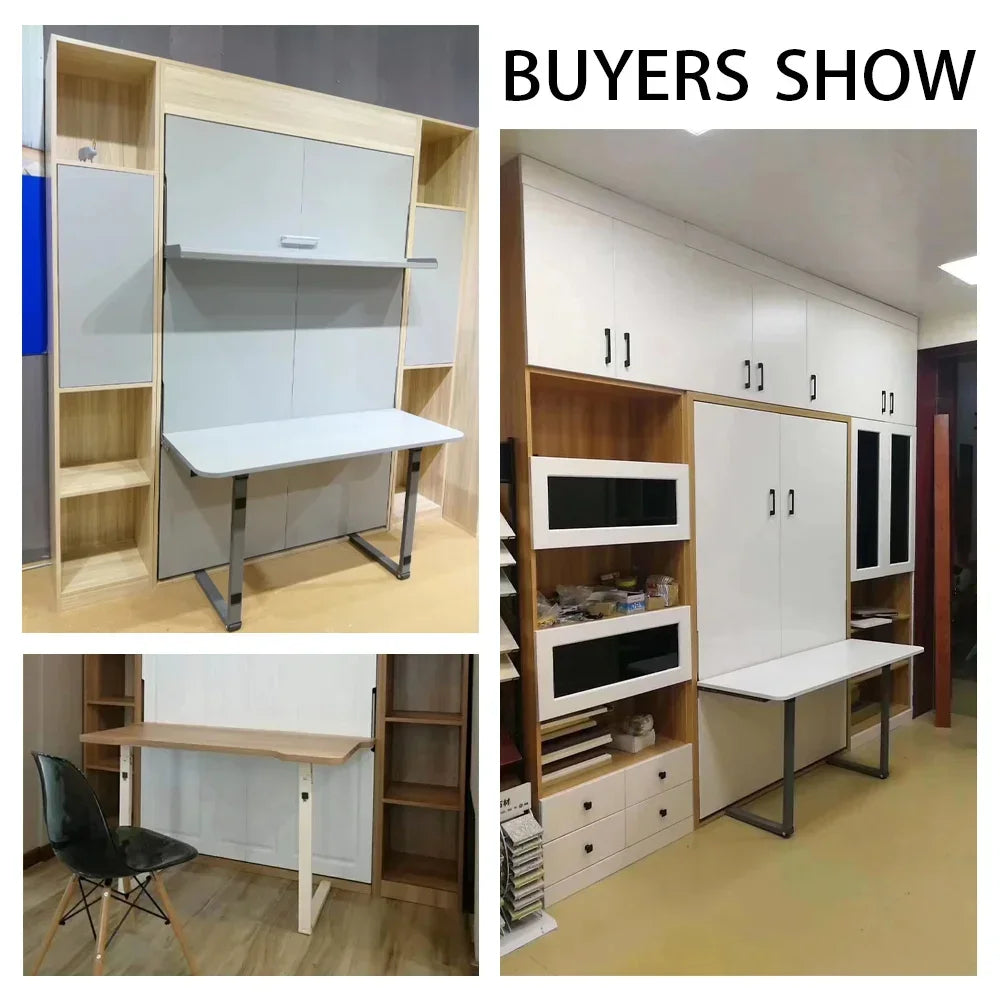 Multipurpose Custom Space Saving Furniture Hidden Wall Bed Revolving Vertical Ottoman Horizontal Folding Custom Murphy Bed