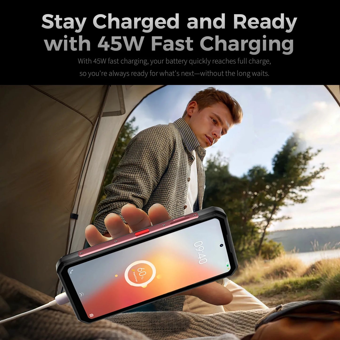 OUKITEL WP56 Rugged Smartphone Android 15 MTK7050 6.8Inch FHD 120Hz 6GB RAM+512GB ROM Mobile Phone 108MP Camera 45W 5G Cellphone