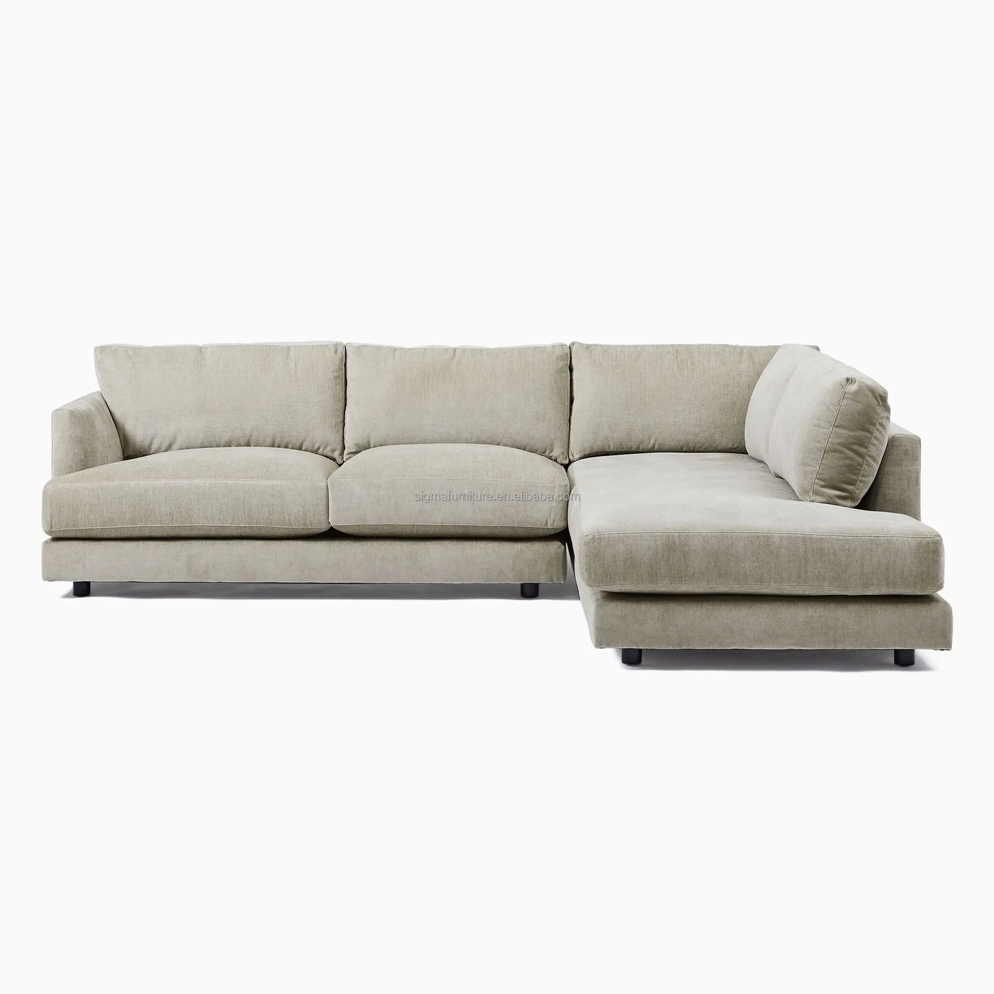 Modern Style Hotel Reception Salon Sofa Home Furniture Chaise Sectional 2 Piece U Shape Living Room Sofas
