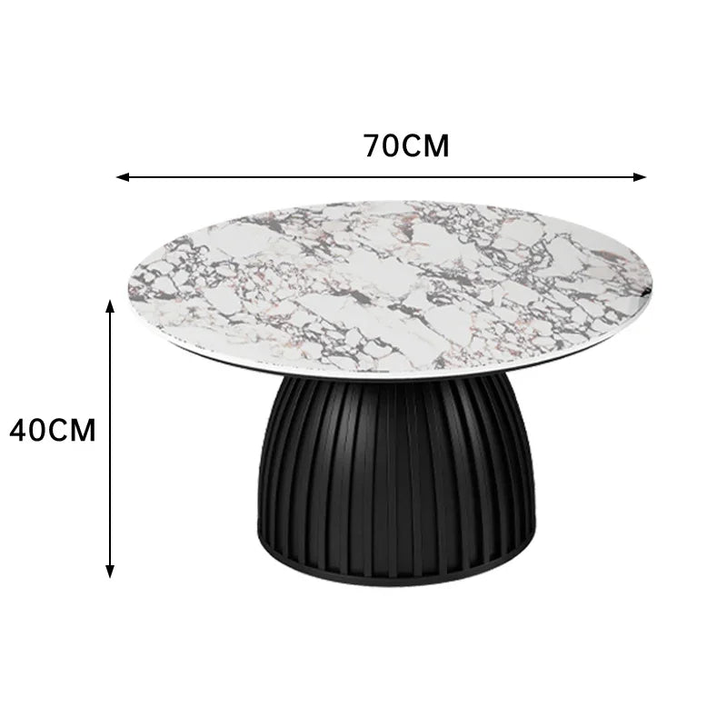 Cream Wind Rock Plate Coffee Table Living Room Small Simple Tea Table Center Modern Hallway Mesa Centro Salon Furniture Home