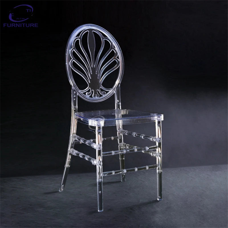 50 Pcs Hot Crystal Chiavari Detachable Clear Acrylic Resin Funiture Wedding Chair For Wedding Moment Or Hotel Party