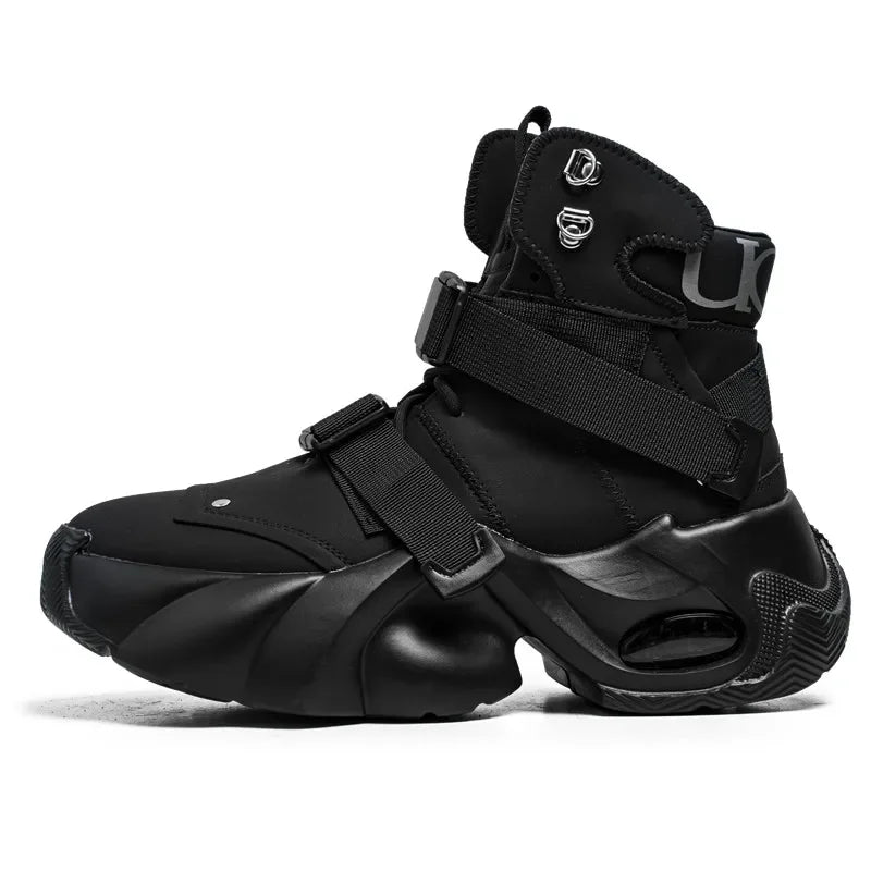 Men's Motorcycle Boots Autumn Winter Trendy All-match Leather Fashion Mans Shoes New High-tops Classic Simple Style Casual Boot