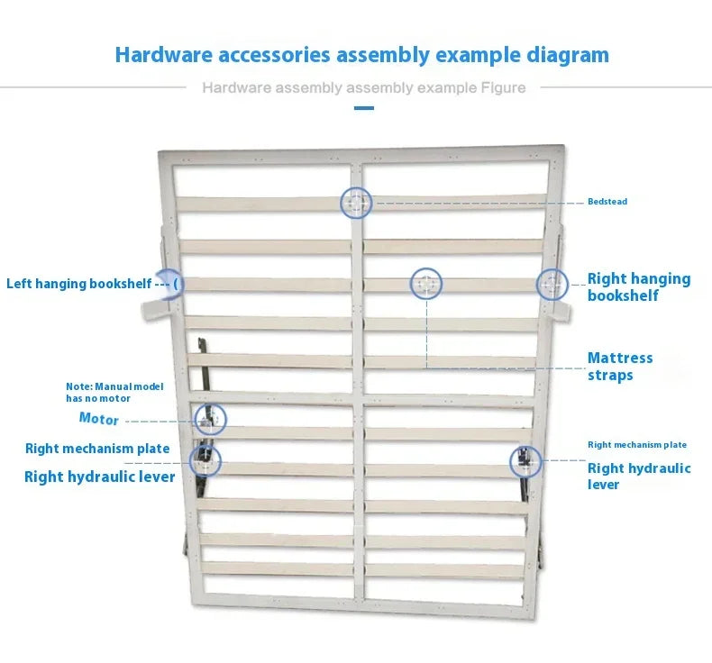 ElectricInvisible Bed Sofa Integrated Folding Wall Bed with Sofa Hidden Bed Invisible Hardware Accessories New Furniture Bedroom