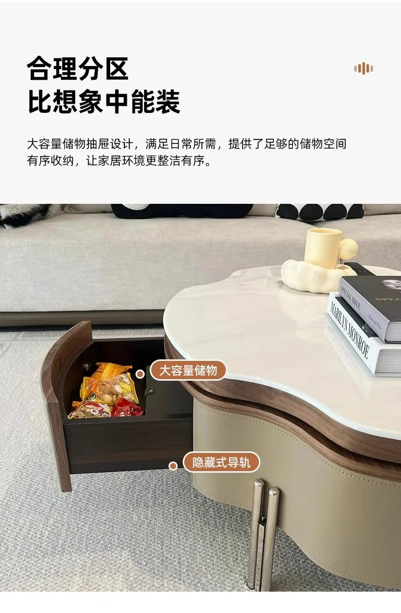 Multifunctional Storage Coffee Table Nordic Luxury Delicacy Quality Coffee Tables Trendy Elegant Mesa De Centro Sala Furniture