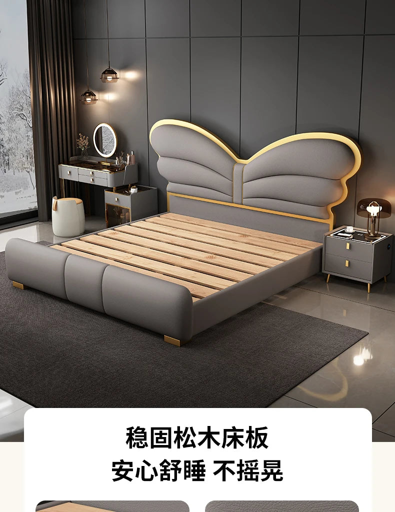 180X200cm double headboard frames and bases tatami solid wood bed sex bed bedroom furniture luxury king size