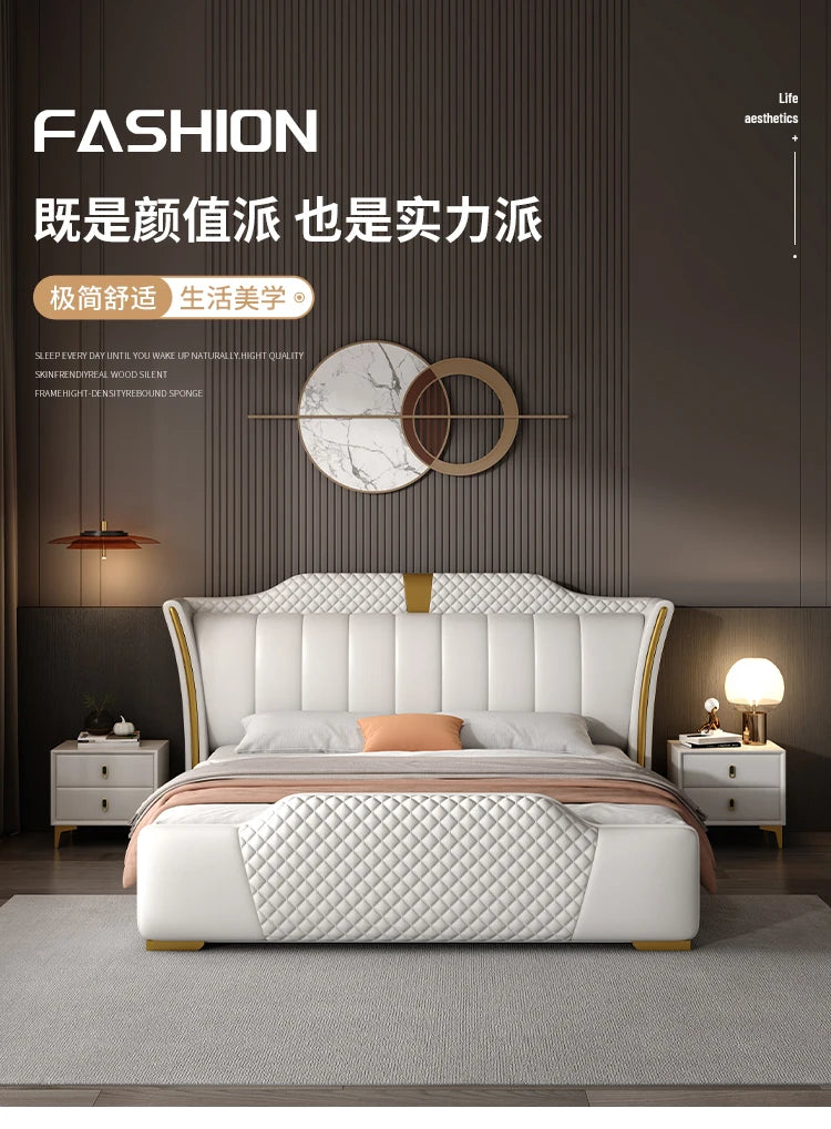 180X200cm home furniture Bed table luxury king size Base beds and frames double beds king size bed frames with head board