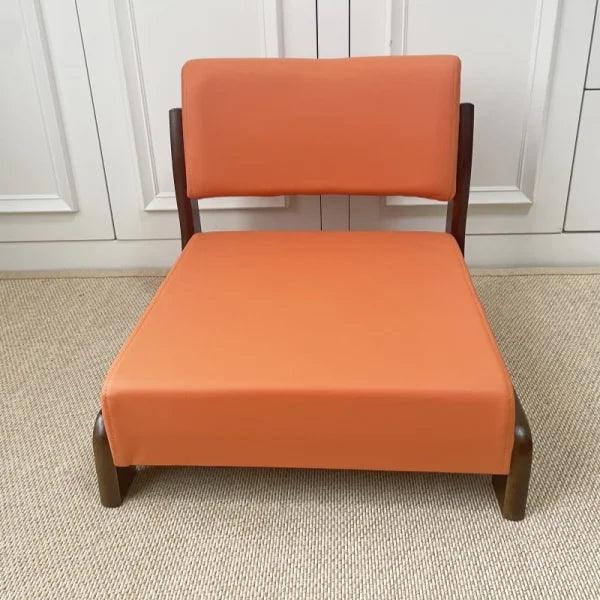 Damedai Japanese Floor Chair Wood Tatami Zaisu Legless Chair Back Support Great for Reading Meditating Living Room Balcony