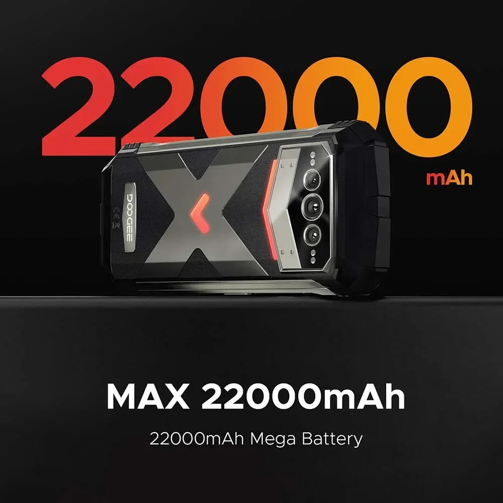 DOOGEE V Max Plus 5G Rugged Smartphone 36GB(16+20) 512GB 22000mAh 200MP Camera 6.58" 120Hz Android 14 Cellphone