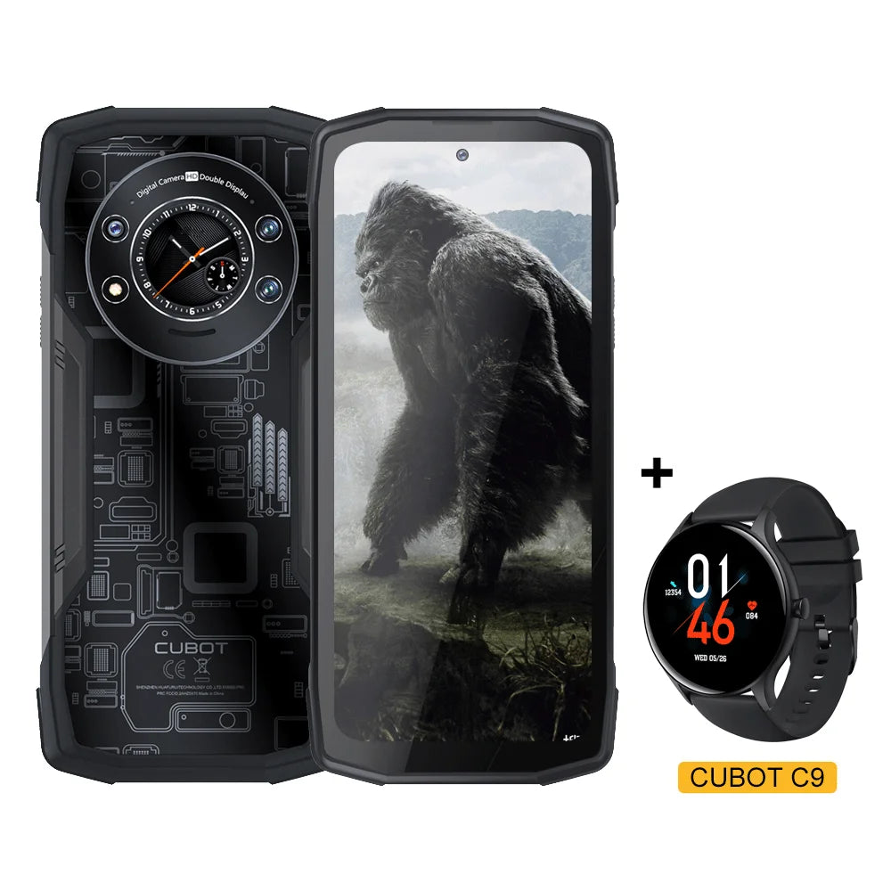 Cubot KingKong Star Waterproof Rugged 5G, 24GB(12GB+12GB) RAM, 256GB ROM, 6.78" 2K Screen,100MP Camera, 10600mAh, 33W Charge,NFC