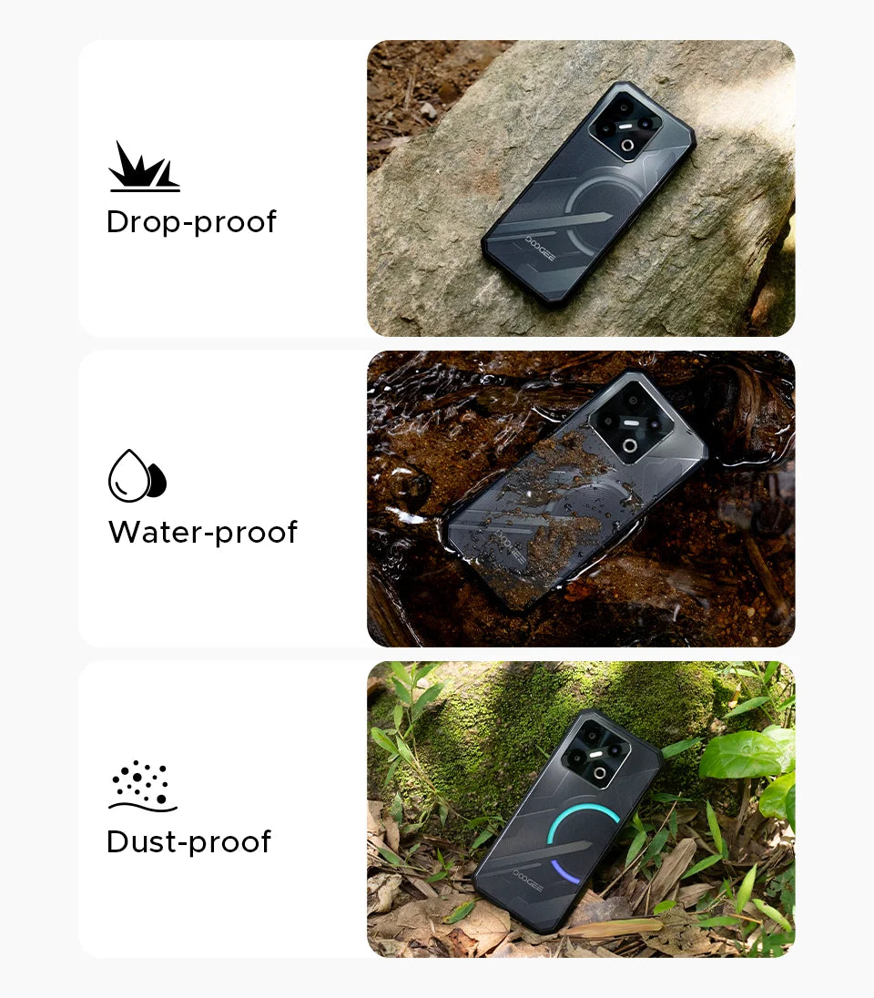 Global Version DOOGEE Blade GT Play Rugged Phone 20(8+12)GB 256GB 6.72” FHD+ 120Hz LED Light Effect Dimensity 7025 50MP Camera