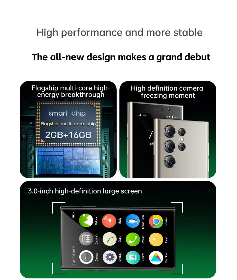 SERVO S26 3G WCDMA Mini Smartphone 2GB RAM 16GB ROM Google Play Face Unlock 3.0" Touch Display Tiny Smart Phones 2 SIM Standby