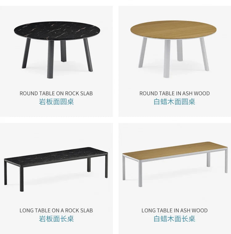 Leisure Balcony Garden Chair Coffee Table Outdoor Modern Living Room Garden Chair Hotel Aluminum Furniture Silla De Jardín MHHYY