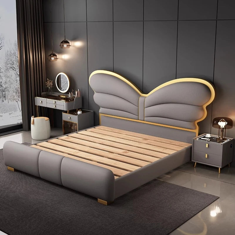 180X200cm double headboard frames and bases tatami solid wood bed sex bed bedroom furniture luxury king size