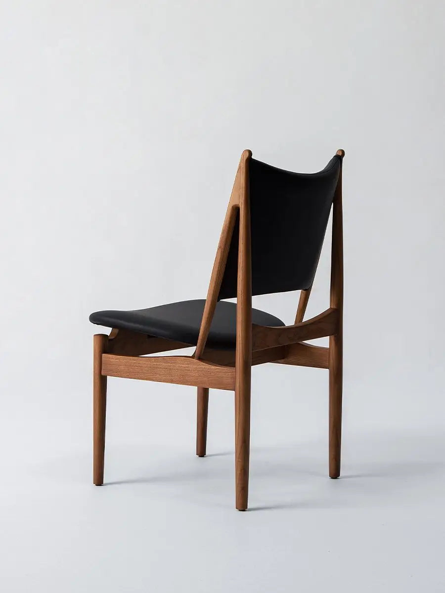 Solid Wood Dining Chair - Nordic Retro Danish Design, Wabi-Sabi Style for Hotel & Restaurant