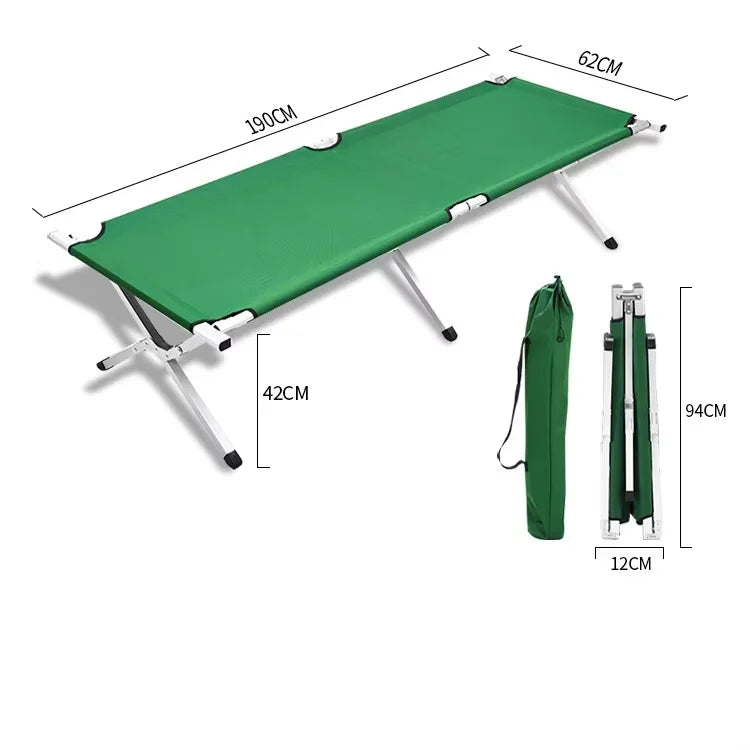 Custom Ultra Lightweight Aluminum Alloy Folding Cot Outdoor Camping Marching Tactical Bed Ultra Wide and Comfortable