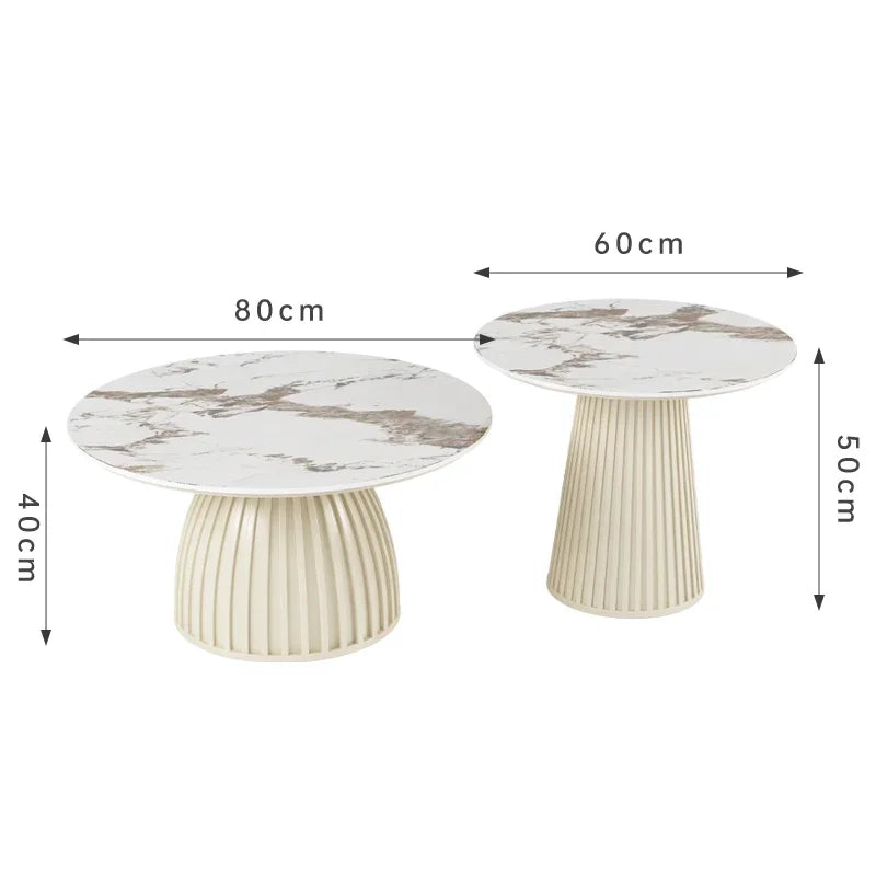 Cream Wind Rock Plate Coffee Table Living Room Small Simple Tea Table Center Modern Hallway Mesa Centro Salon Furniture Home