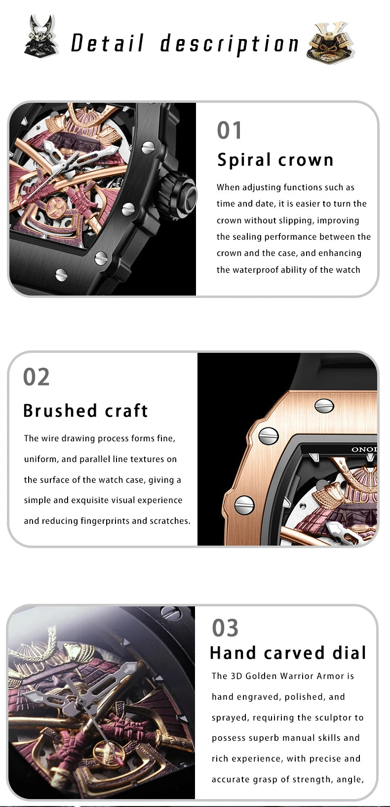 ONOLA 3865 Automatic Mechanical Tonneau Watch For Men Luxury Cool Watch Large Dial Silicone Men Watch reloj automático hombre