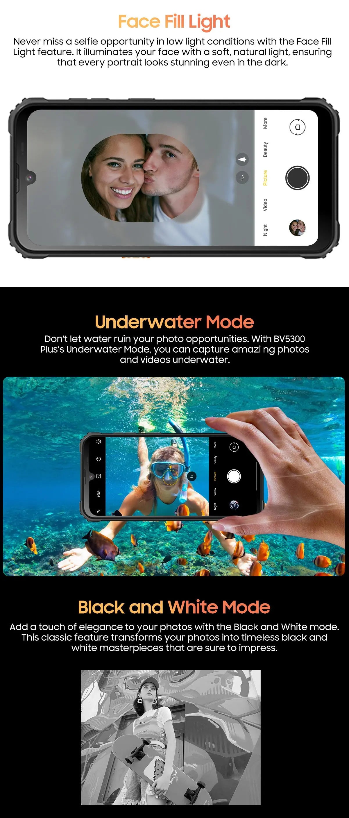 Blackview BV5300 Plus Rugged Smartphone Android 13 Octa-core G72 6.1'' HD Display 8GB 128GB Mobile Phone 13MP 6580mAh Cellphone