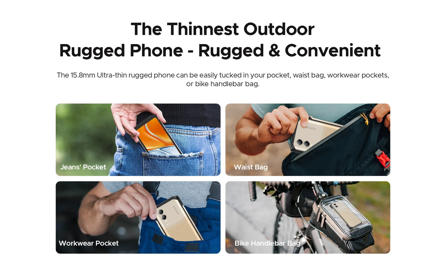 NEW DOOGEE Blade 20 Turbo 5G Rugged Phone 6.6″ Dimensity 7050 8GB+256GB Mobile Phone 10300mAh 50MP 90Hz Android15 Smartphone