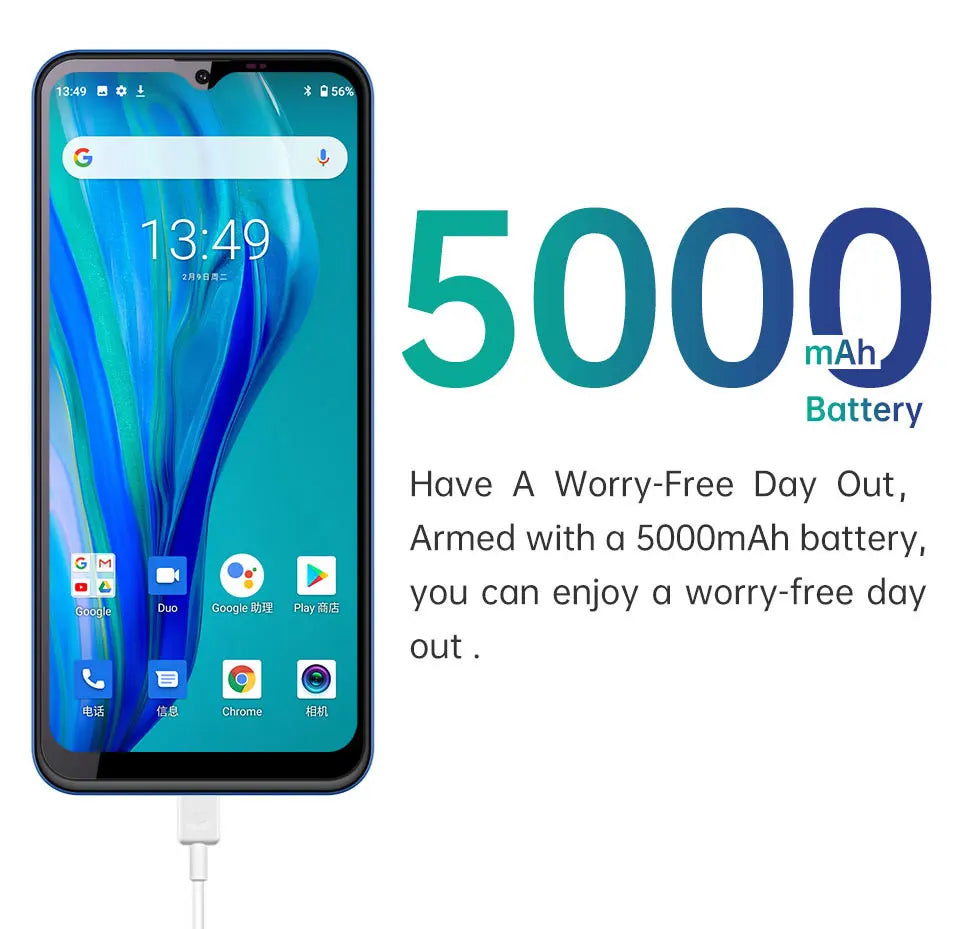 Oukitel-C23 Pro Android Smartphone, 6.53 ", 5000mAh, 4G Lte, Cheap Mobile Phone, 8pm/13PM Camera, Smart Phone