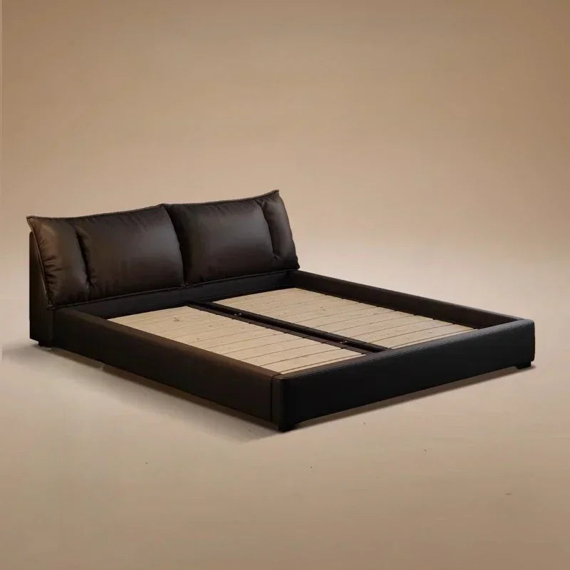 180X200cm Double Luxury King Size Bed with Office Headboards Racks and Frame Bedroom Sets Full Set Furniture Bed with Storage