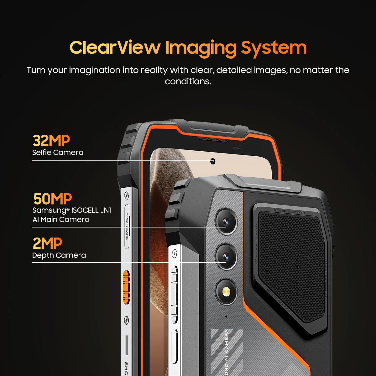 Blackview OSCAL PILOT 1 Rugged Phone, 6GB 256GB Smartphone Helio G81, 6.67'' Display Mobile Phone With 15000mAh, NFC Cellphones