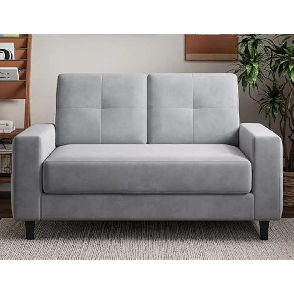 Loveseat Sofa W/armrests & backrests, 53" Small Spaces 2 Seater Mini Couch for Apartment, Office & Living Room, Living Room Sofa