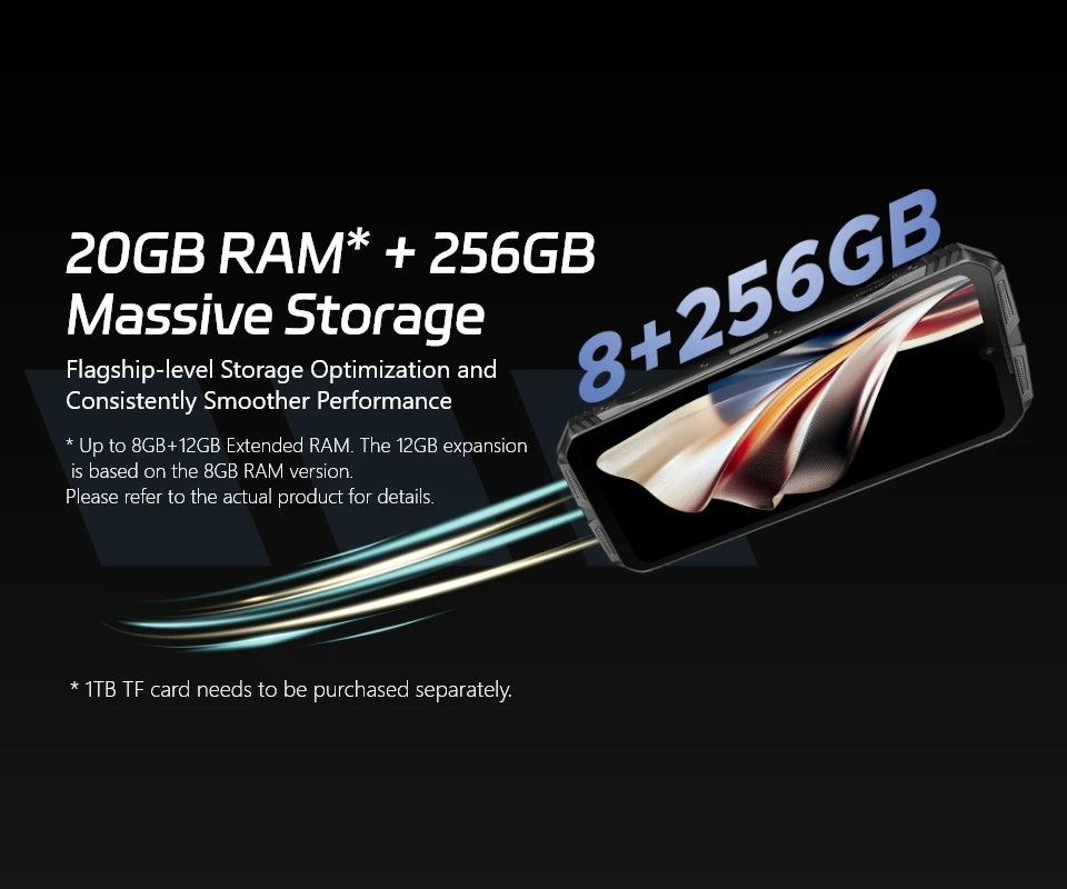 DOOGEE S Cyber Rugged Phone 6.58" 90Hz IPS Screen 10800mAh Large Battery 8GB+256GB 50MP AI Main Camera Android 14